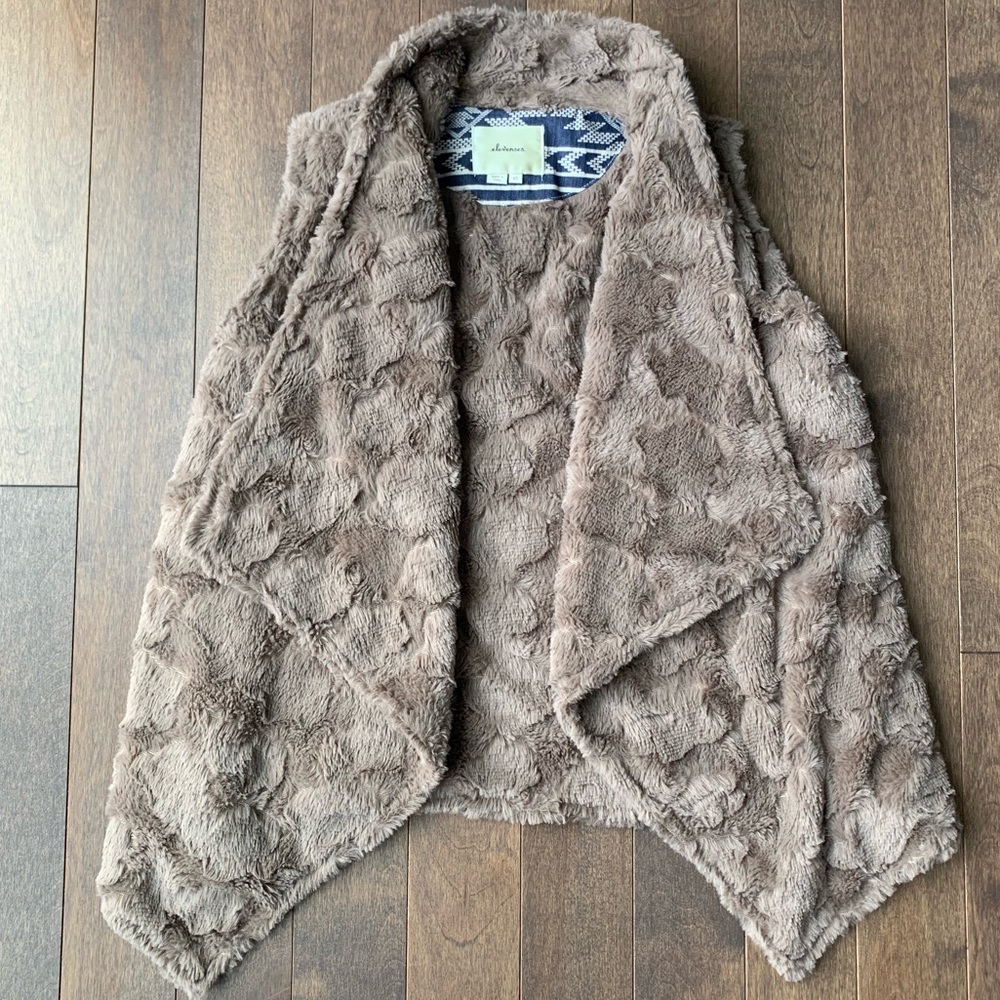 Anthropologie faux fur vest
